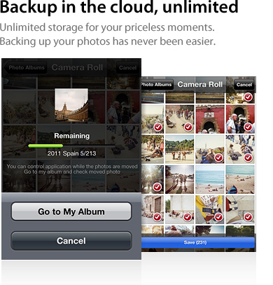 Backup in the cloud,unlimited