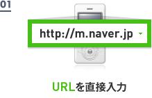 URLを直接入力